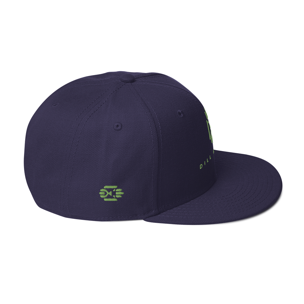 Navy Blue Dill and Jord Embroidered Snapback Hat