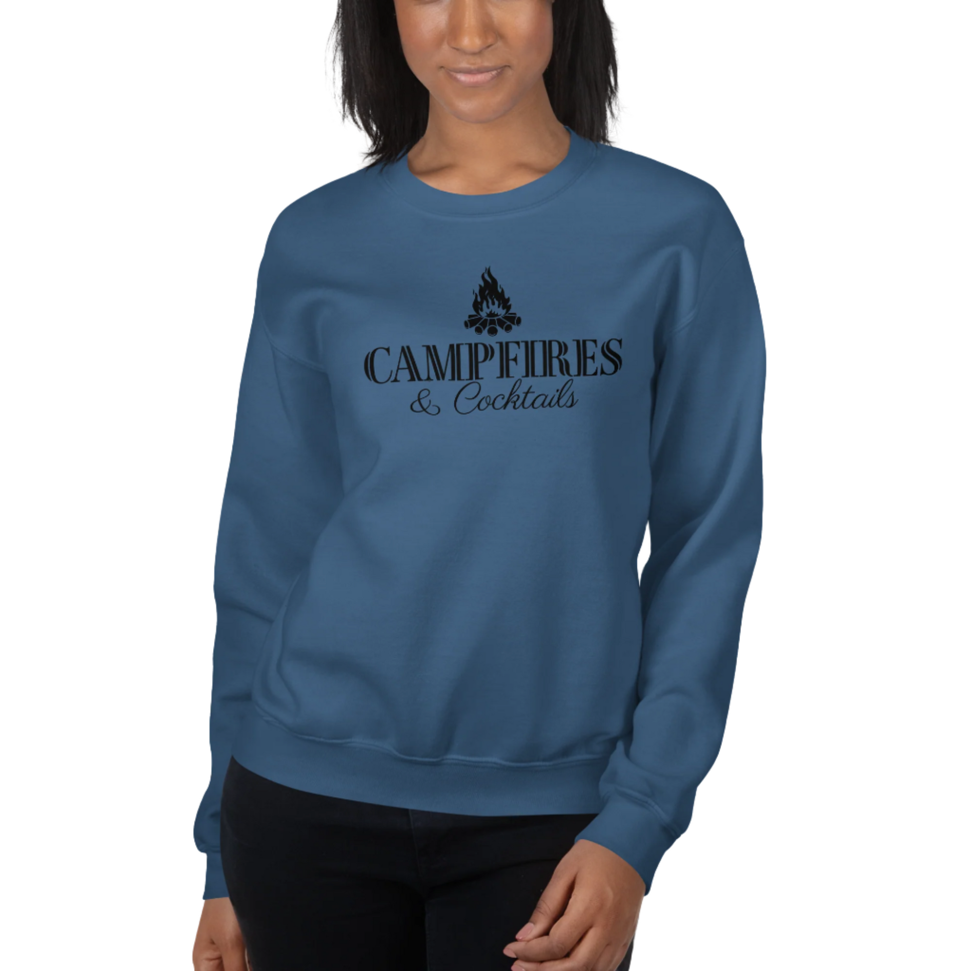 Campfires and Cocktails Camping Sweatshirt