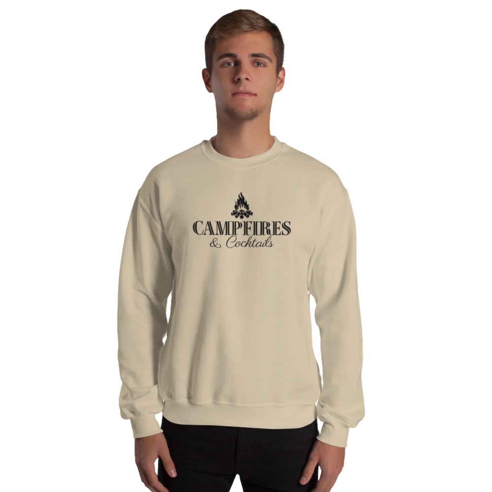 Campfires and Cocktails Camping Sweatshirt