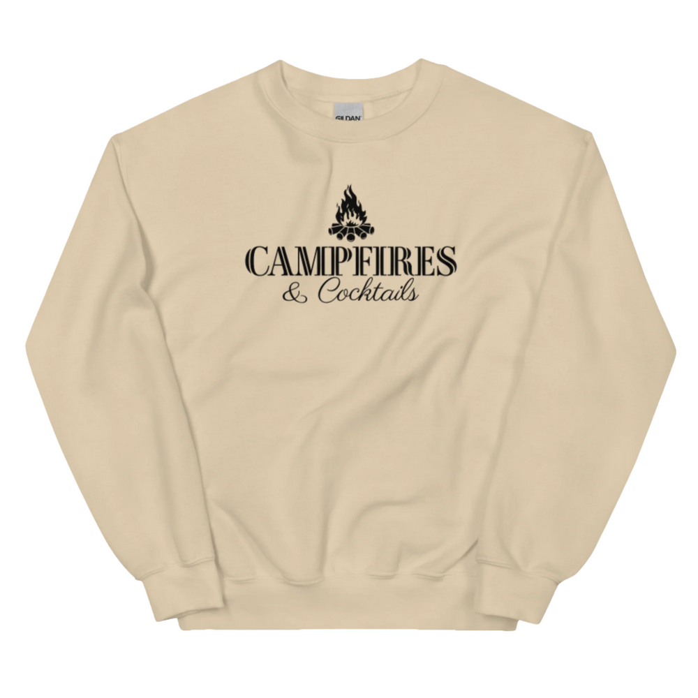 Campfires and Cocktails Camping Sweatshirt