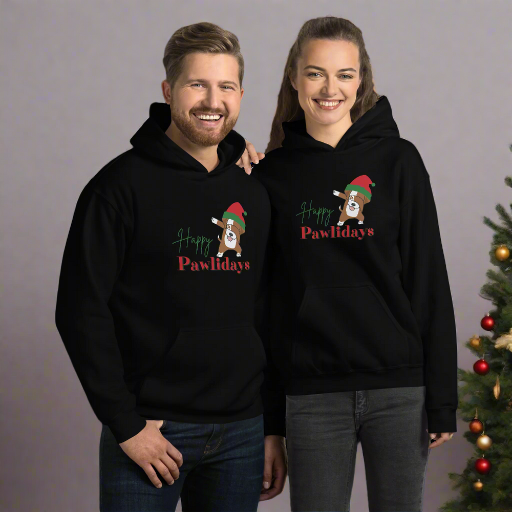 Happy Pawlidays Dog Lover Hoodie