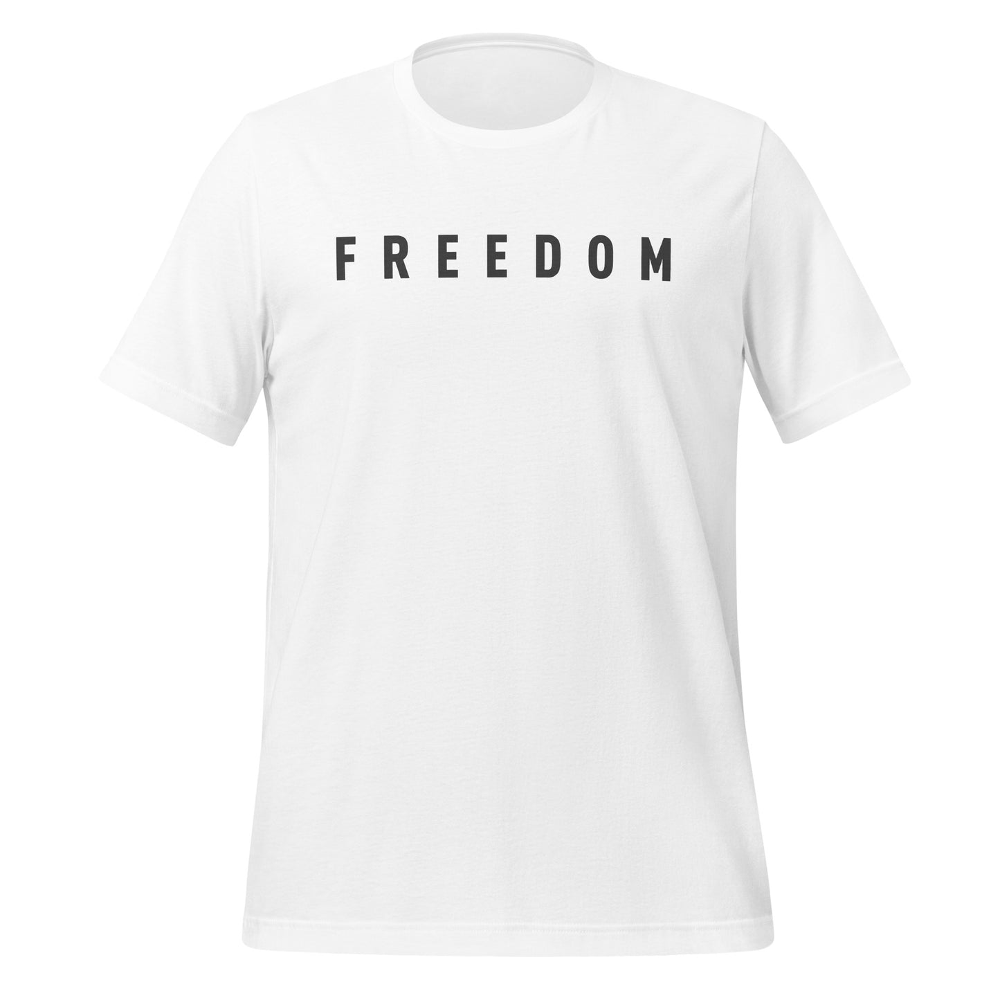 Front view of the Made in the USA Freedom Shirt, a patriotic t-shirt in white.