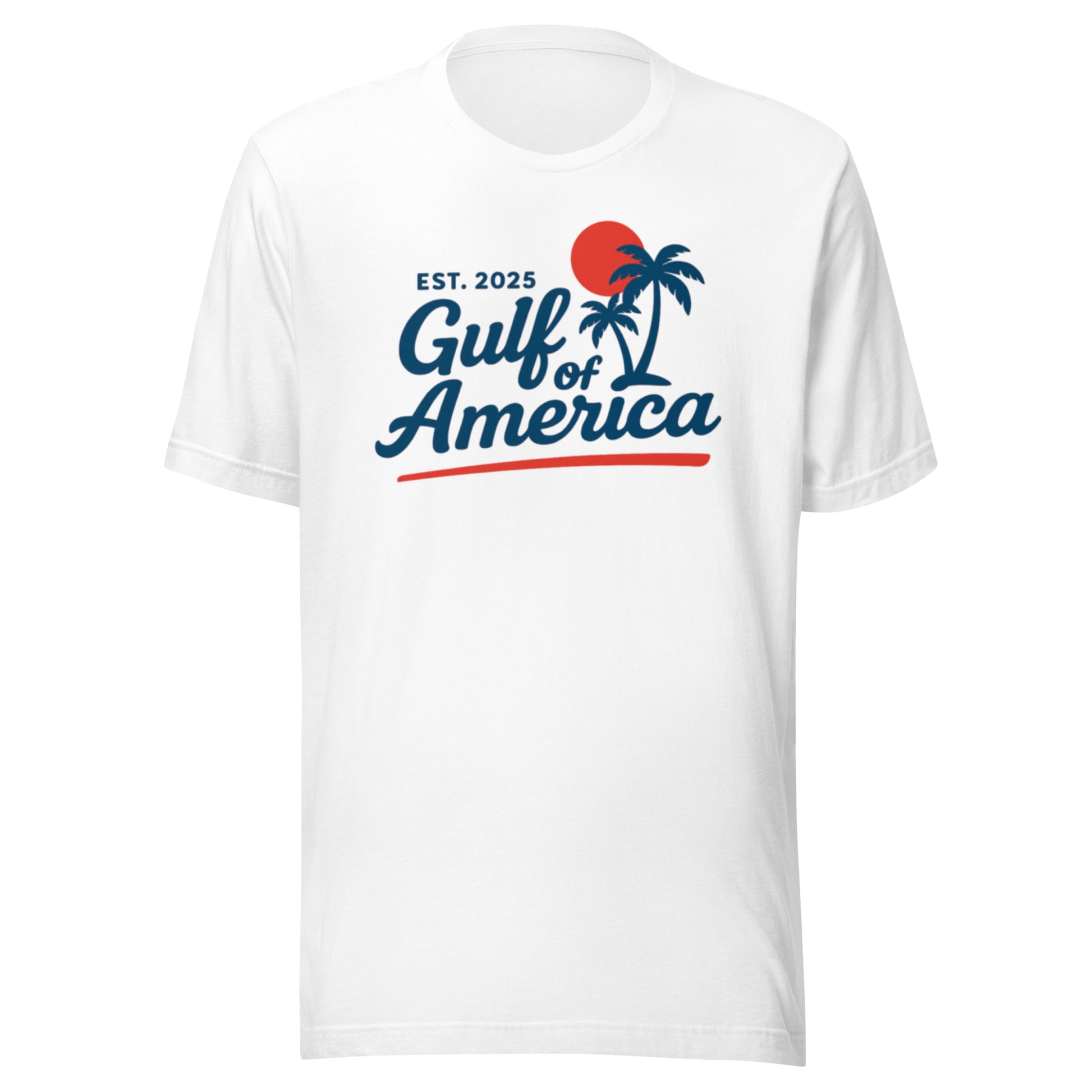 White Gulf of America Made in USA t shirt front view