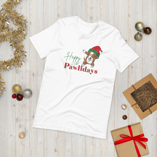 Happy Pawlidays Dog Lover T-Shirt