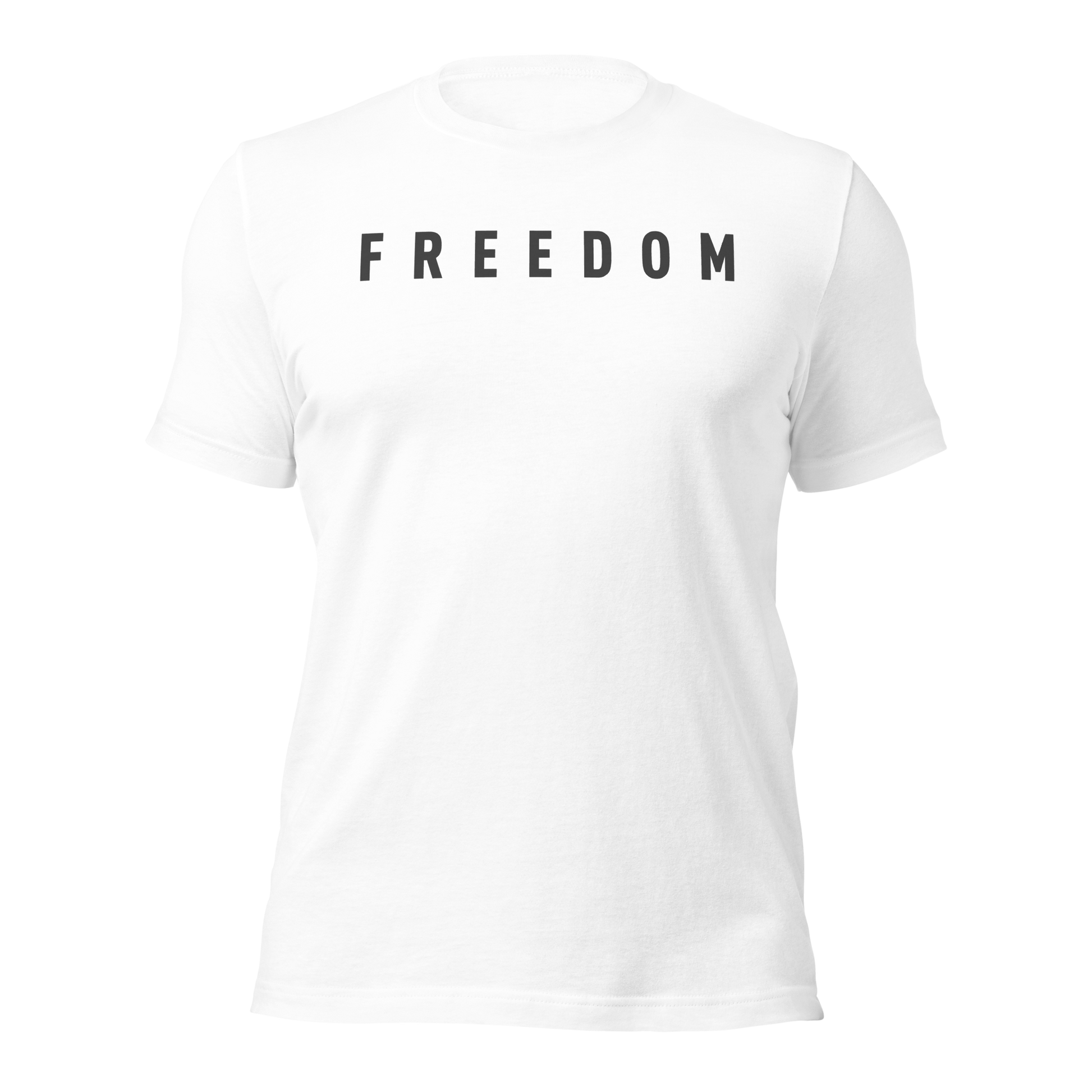 White Freedom Shirt front view